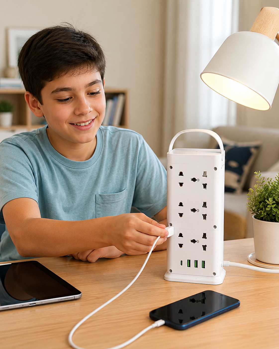 Vertical Safety Power Socket