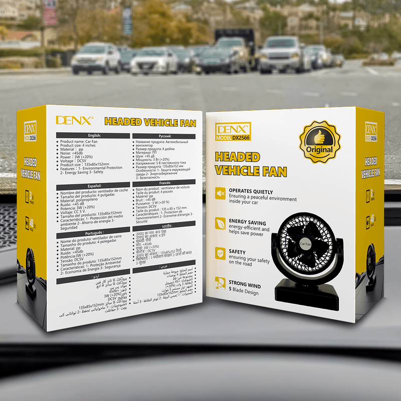 Denx - Headed Vehicle Mini Fan