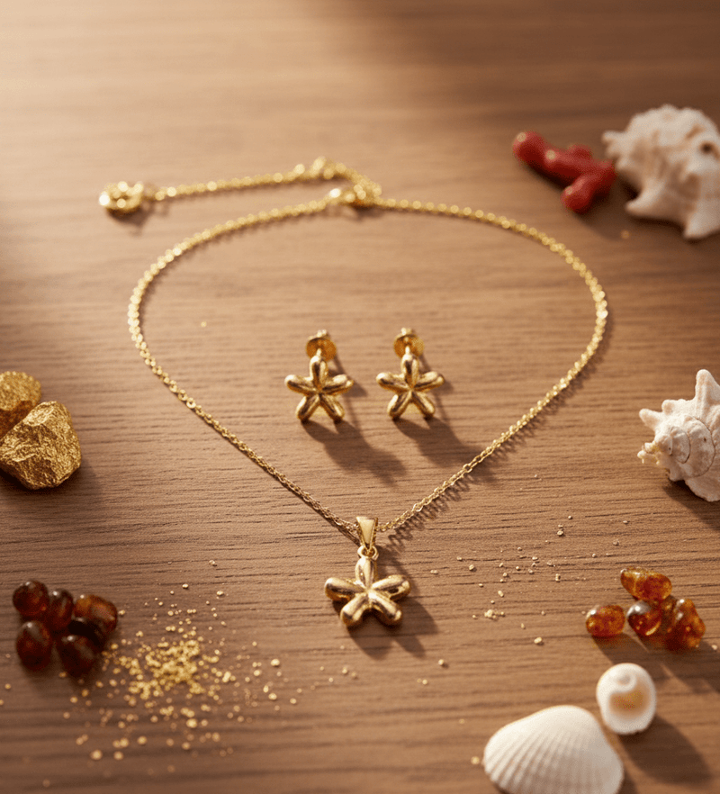 Floral Star Pendant Set