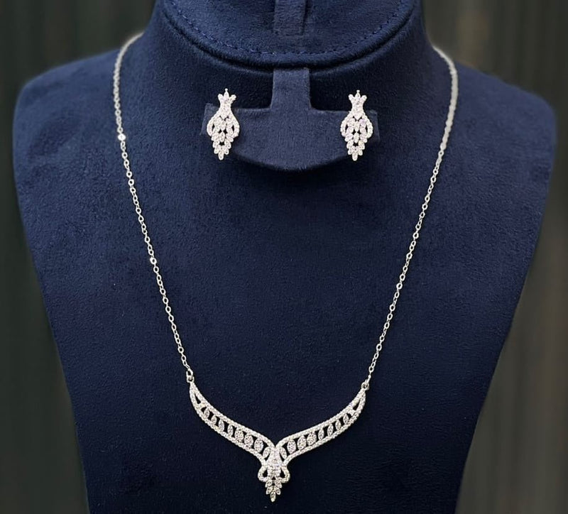 Luna Grace Silver Necklace Set
