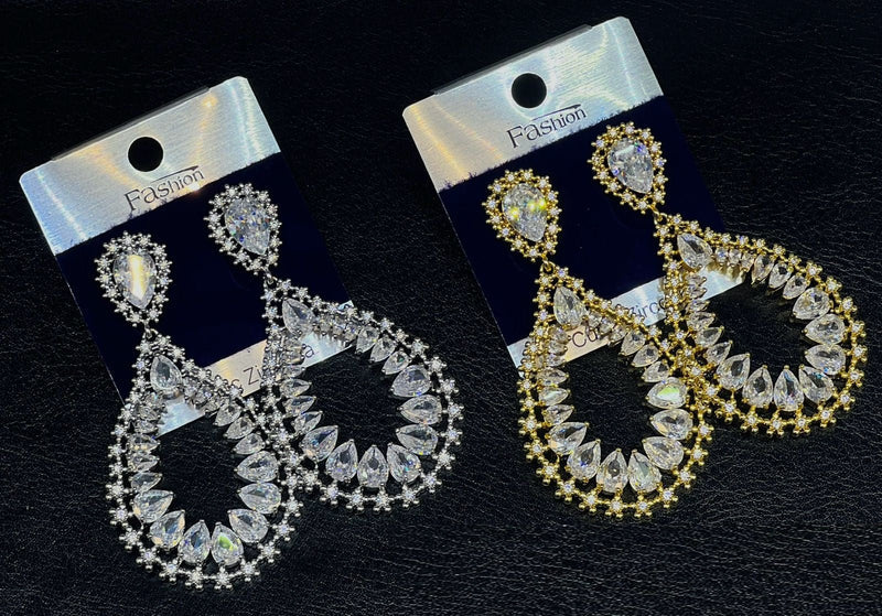 Luxe Teardrop Zircon Earrings