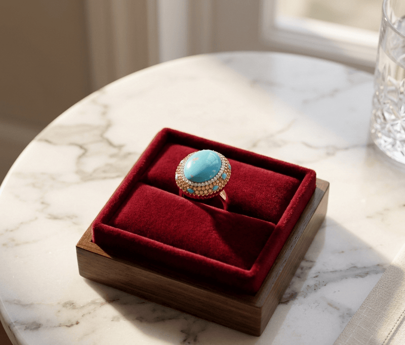 Oval Turquoise Statement Ring