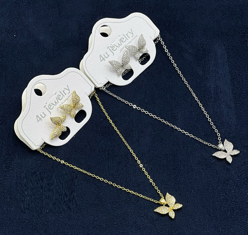 Pave Butterfly Set