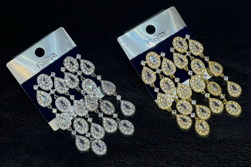 Petal Sparkle Statement Earrings