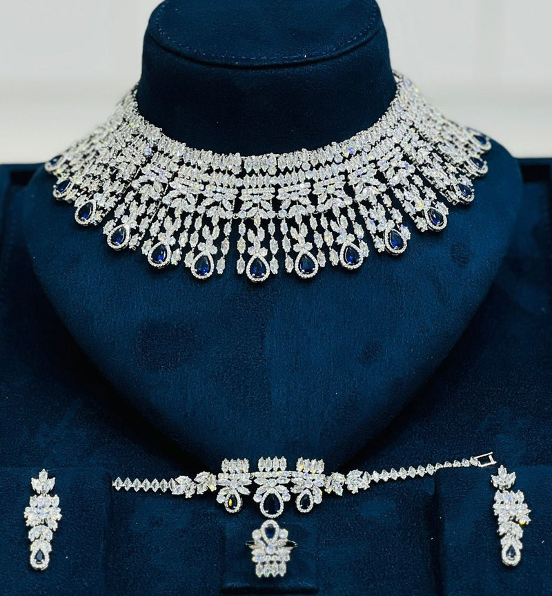 Sapphire Grace Diamond Choker Set
