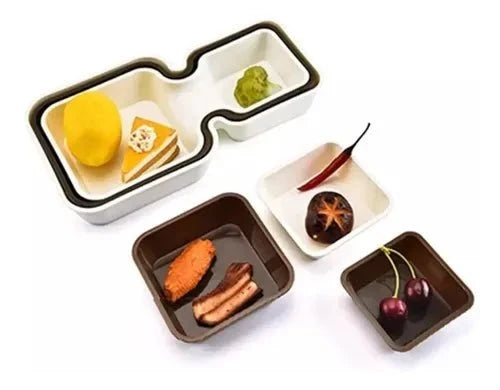 6-piece stackable storage trays set