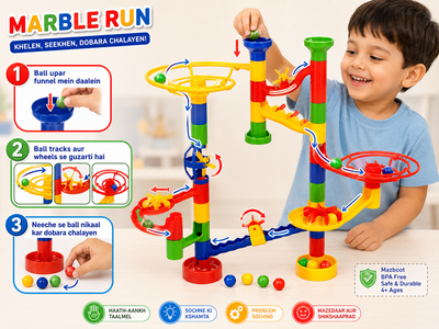 46-Piece Marble Run Set - Wajha