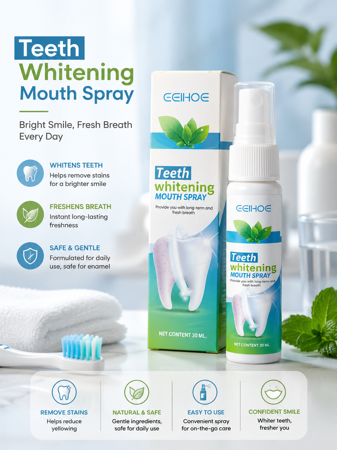 Eelhoe Teeth Whitening Mouth Spray