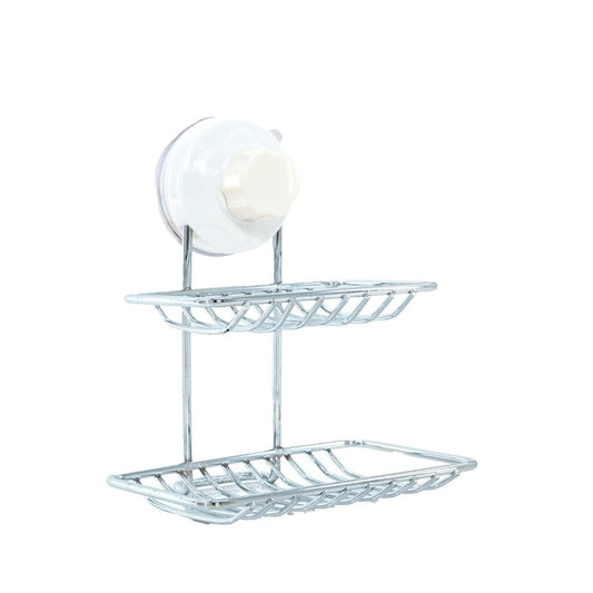 DualLayer wall-mount soap holder with drainage