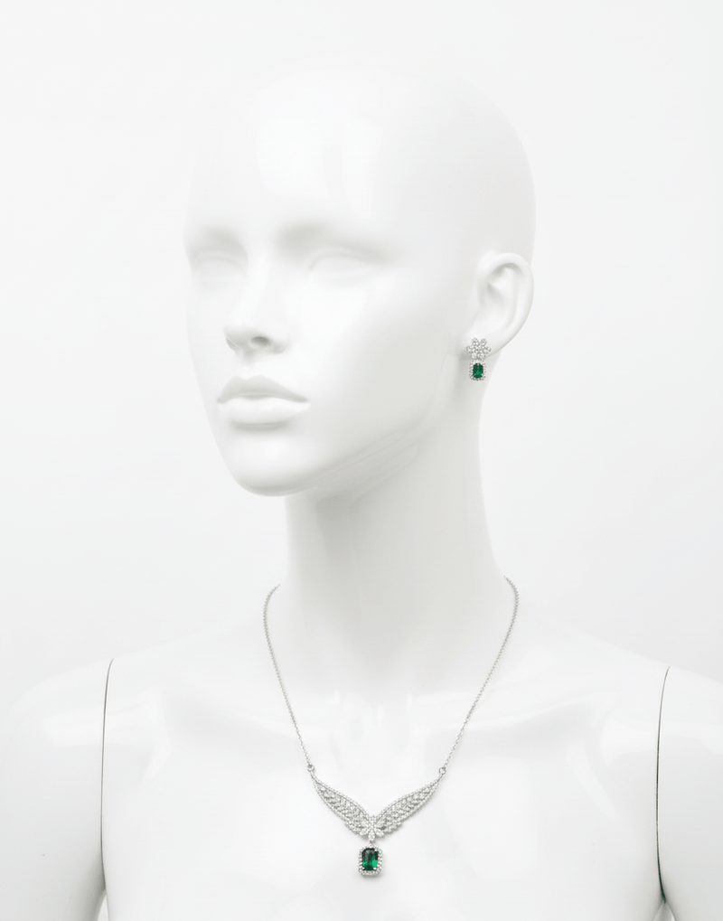 Emerald Leaf Jewelry Set