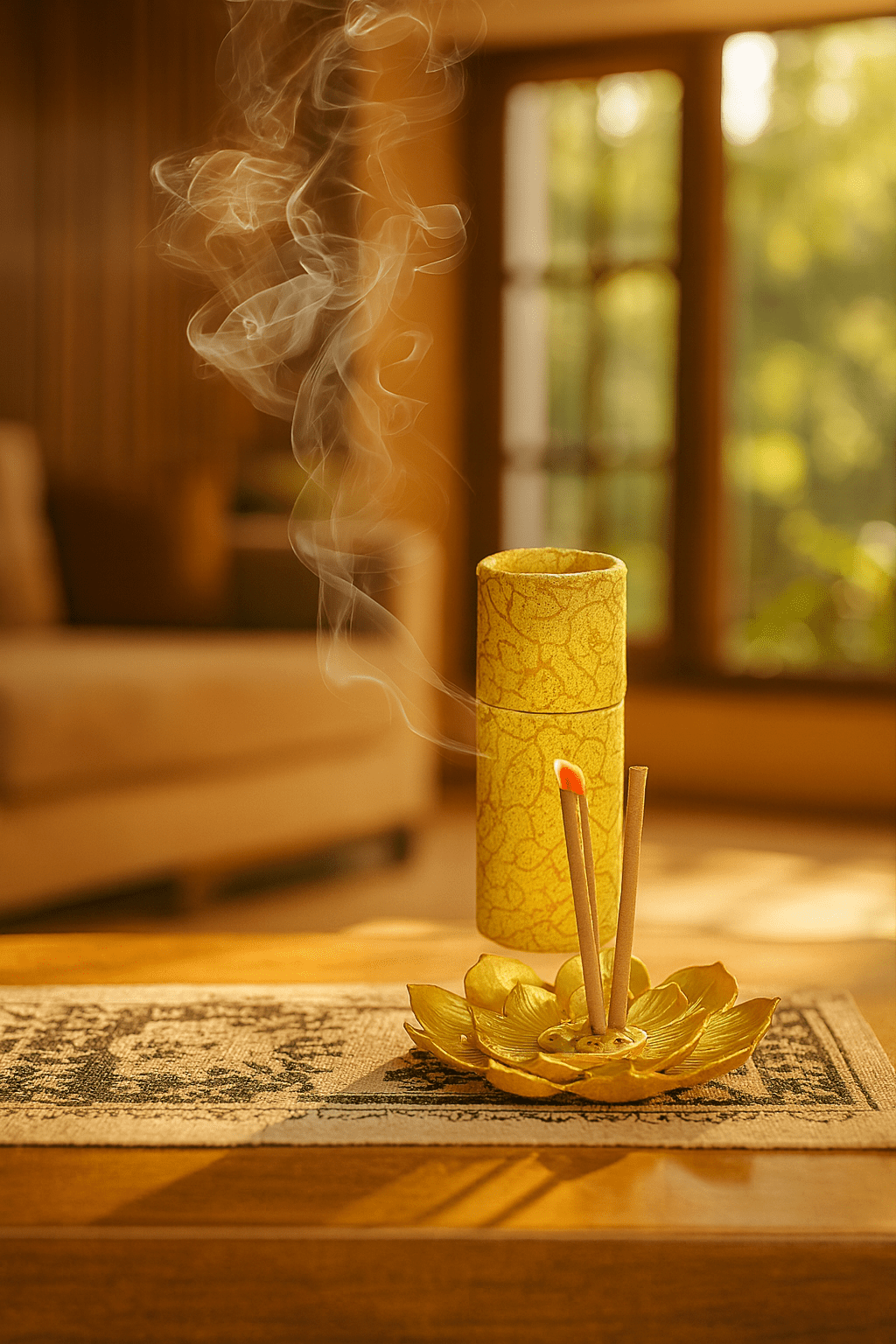 مبخرة العود الصغيرة بلمسة ذهبية