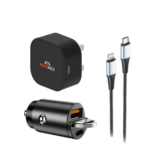 Moogmax 3-in-1 Fast Charging Set for cars