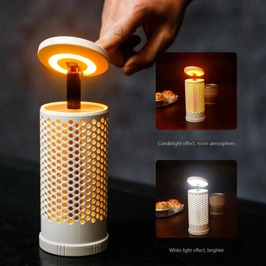 Telescopic Camping Light extended for outdoor use