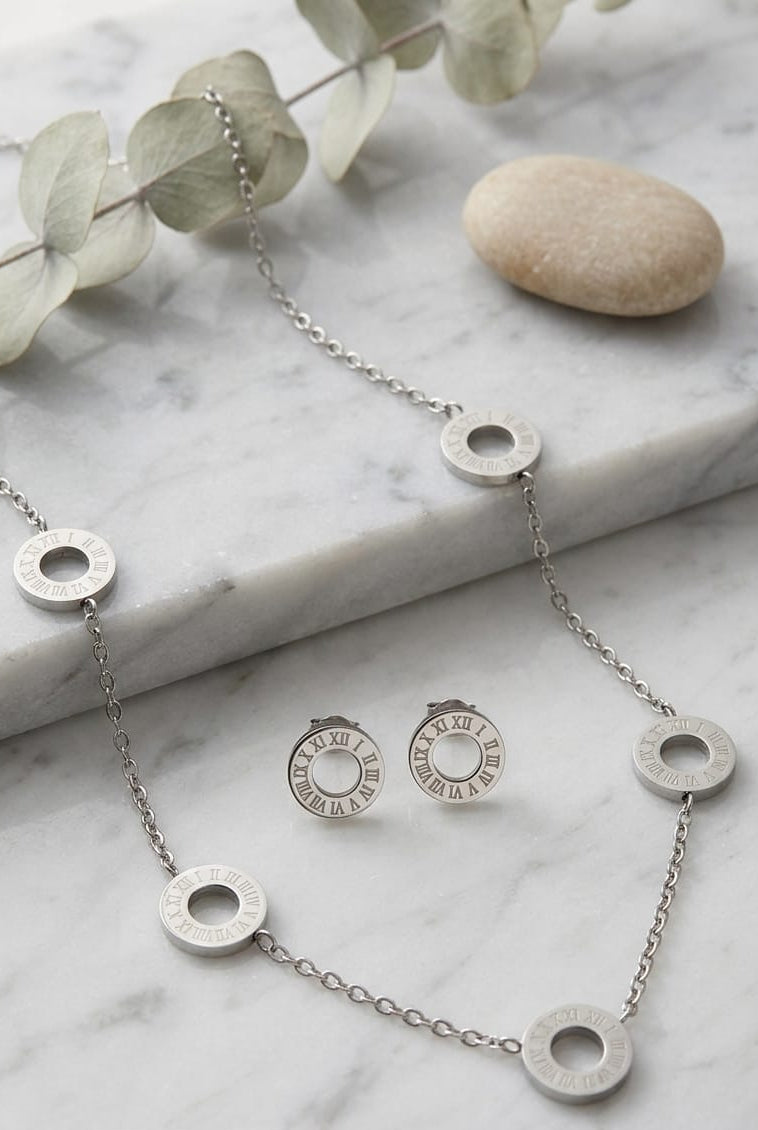 Roman Numeral Jewelry Set