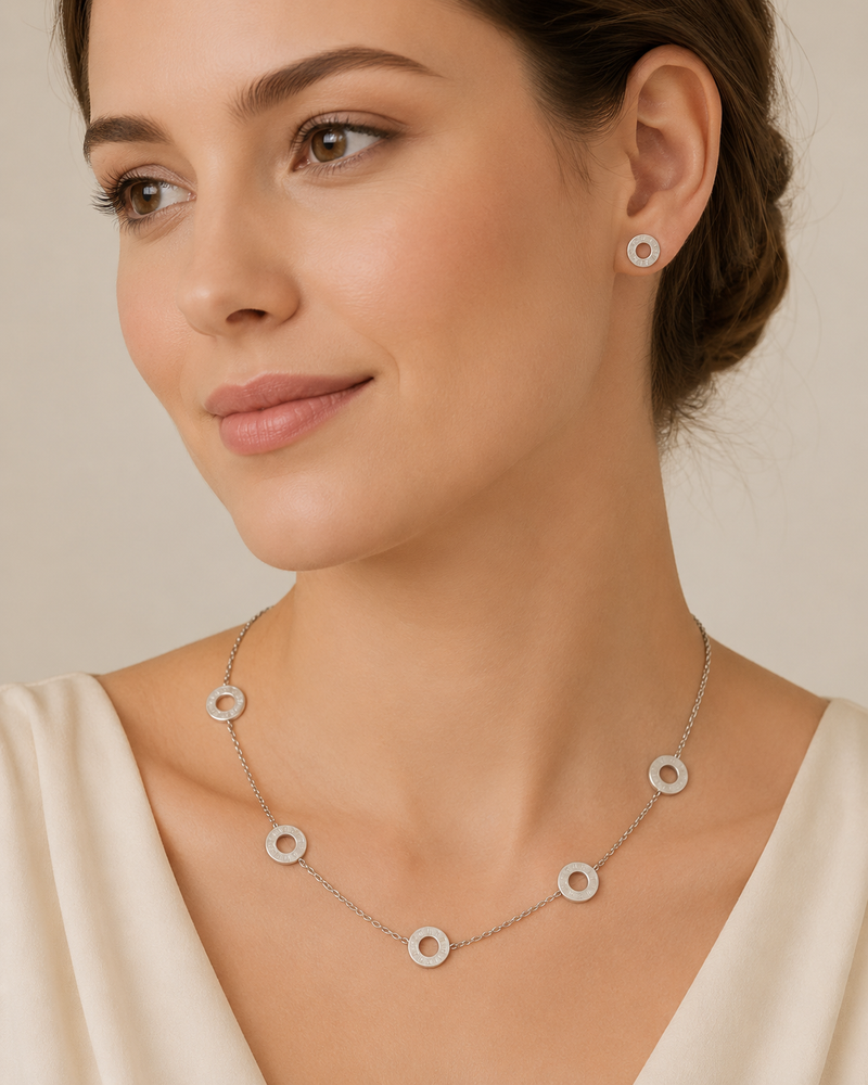 Roman Numeral Jewelry Set