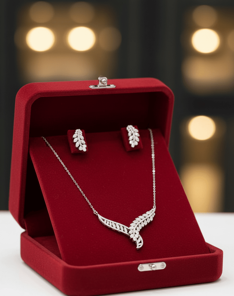Asymmetric Leaf Jewelry Set
