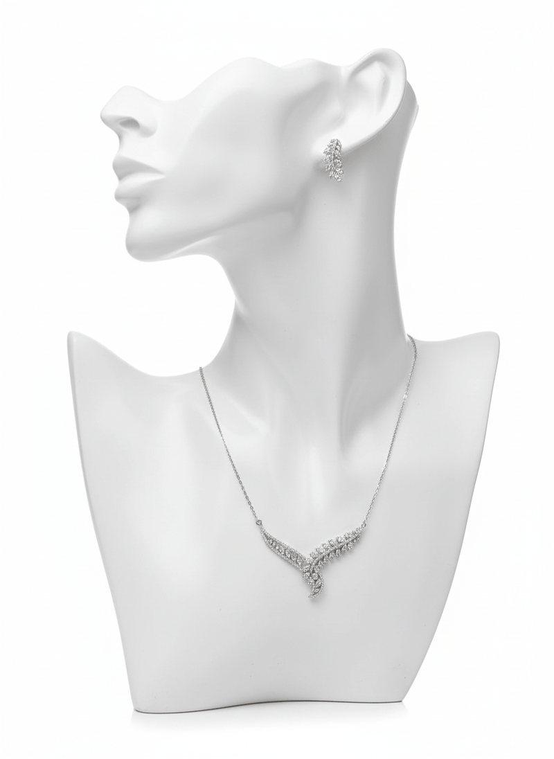 Asymmetric Leaf Jewelry Set