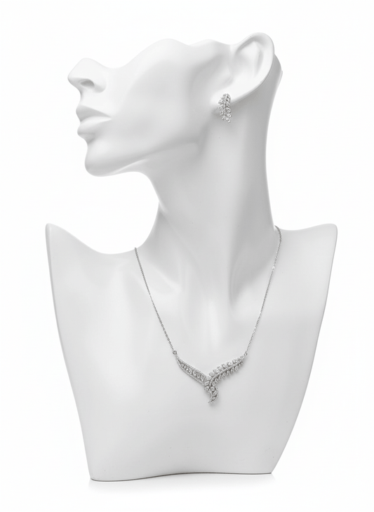 Asymmetric Leaf Jewelry Set