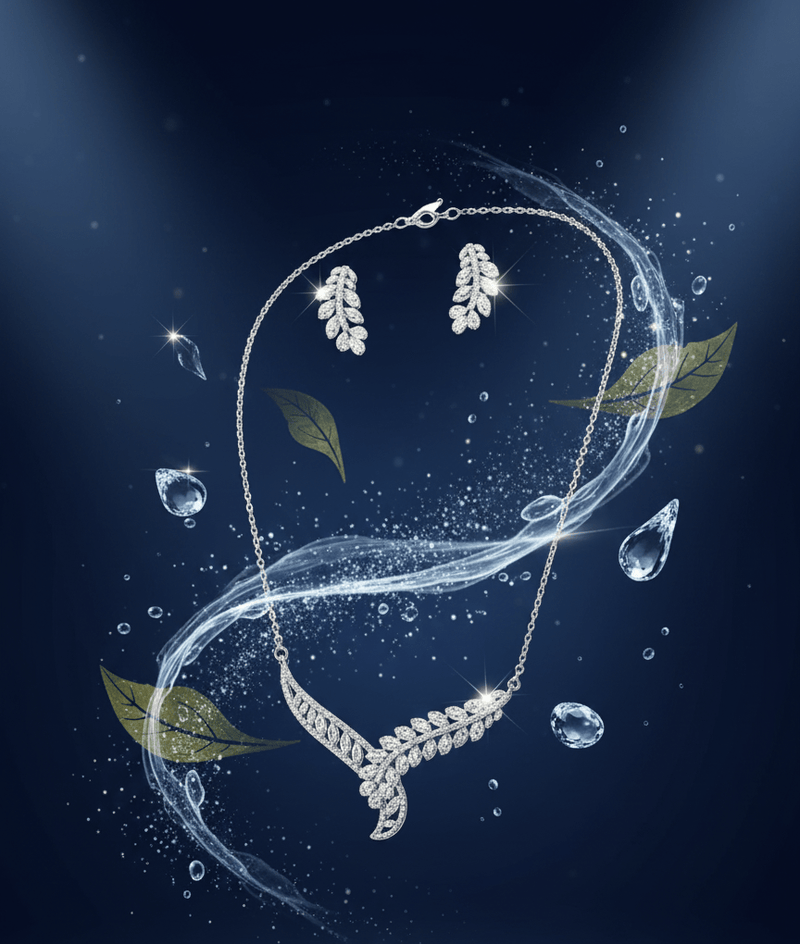 Asymmetric Leaf Jewelry Set
