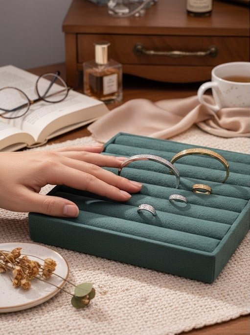 Classic Line Zircon Bangle & Ring Set