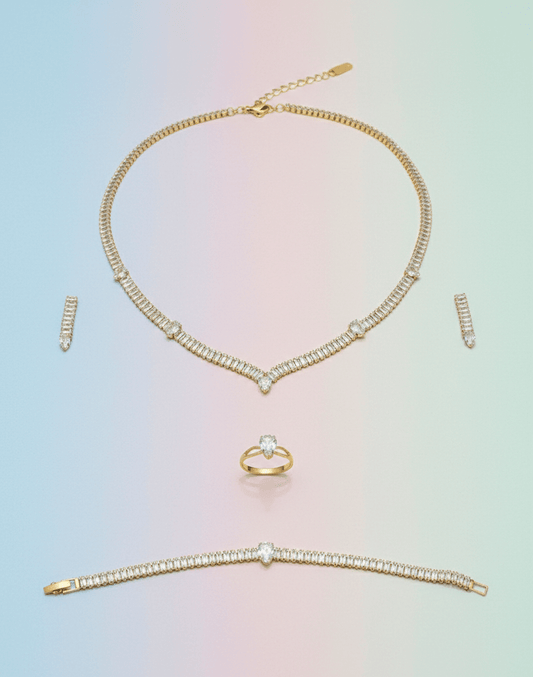 Crystal Accent Jewelry Set