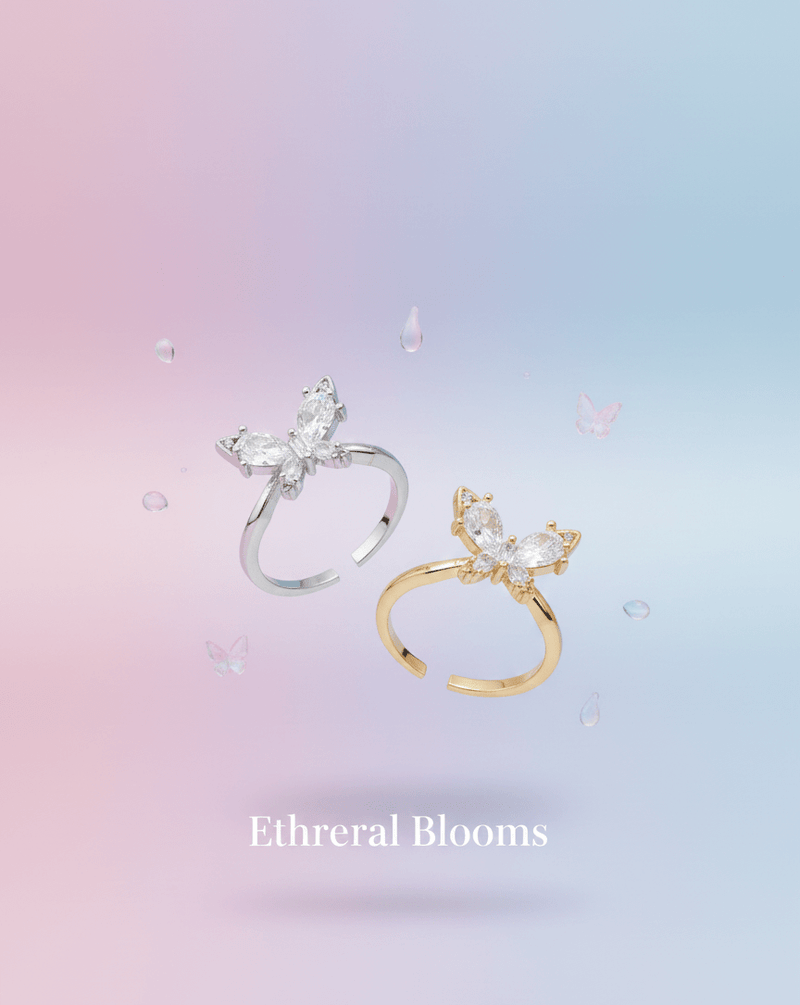 Crystal Butterfly Ring