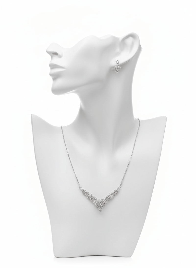 Crystal Leaf Jewelry Set