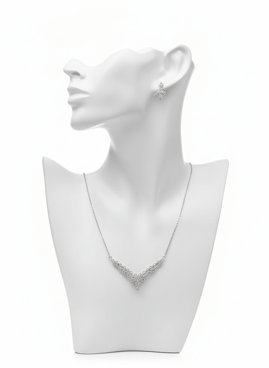 Crystal Leaf Jewelry Set