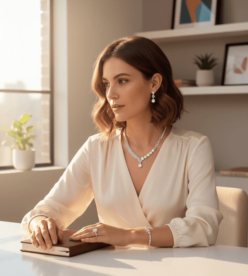 Crystal Link Jewelry Set