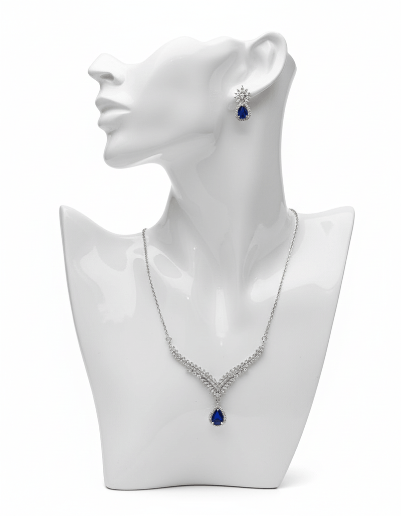 Elegant Teardrop Necklace & Earrings