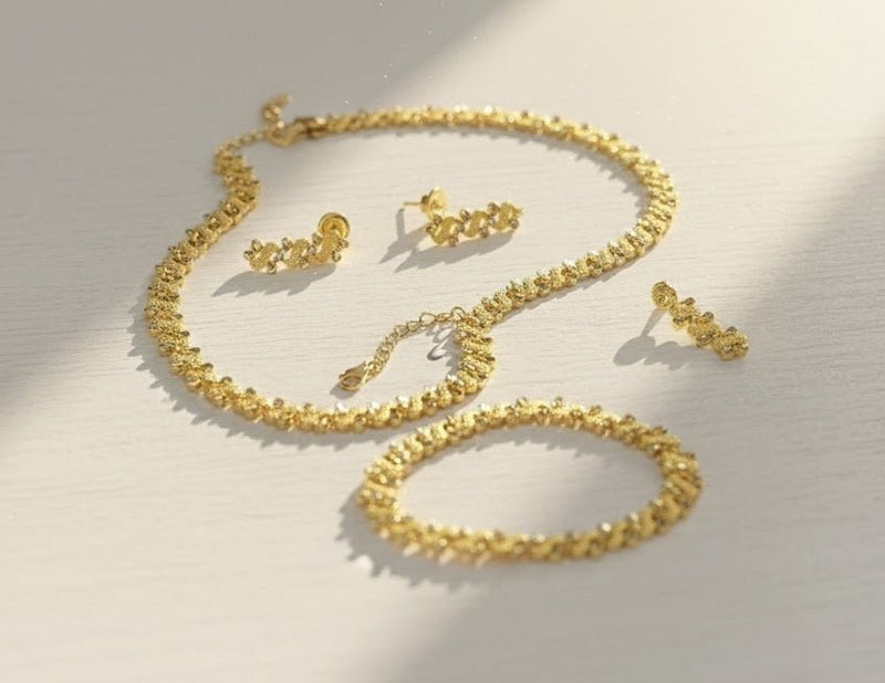 Elegant Y-Drop Gold Jewelry Set