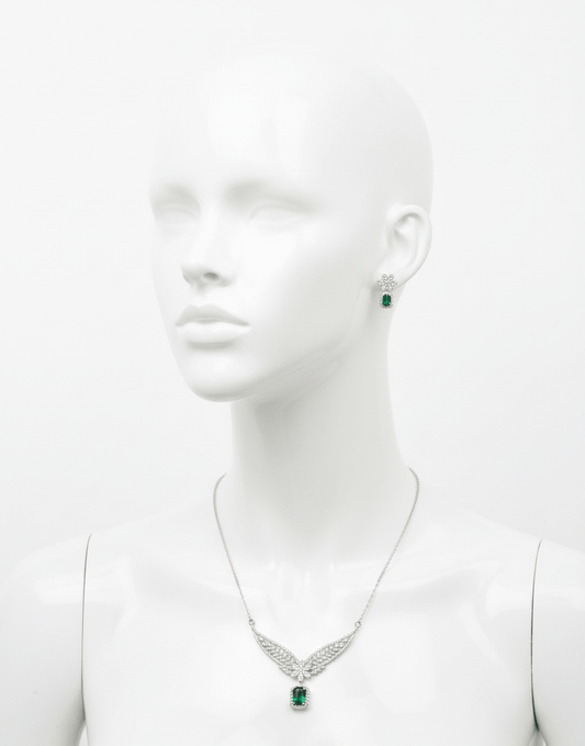 Emerald Leaf Jewelry Set