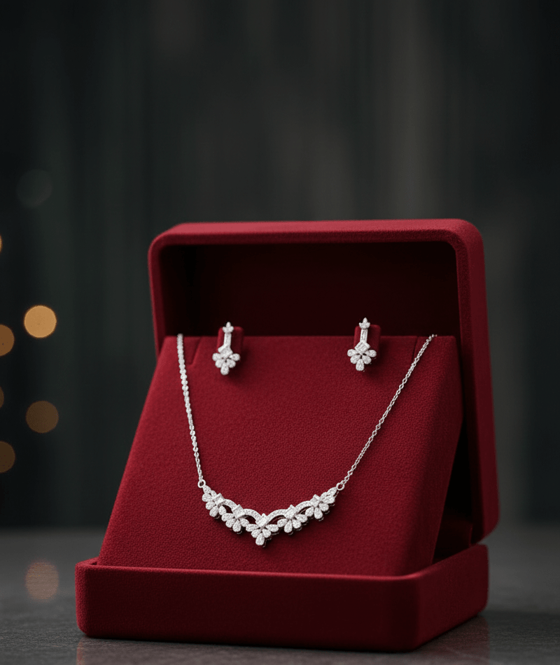 Floral Crystal Jewelry Set