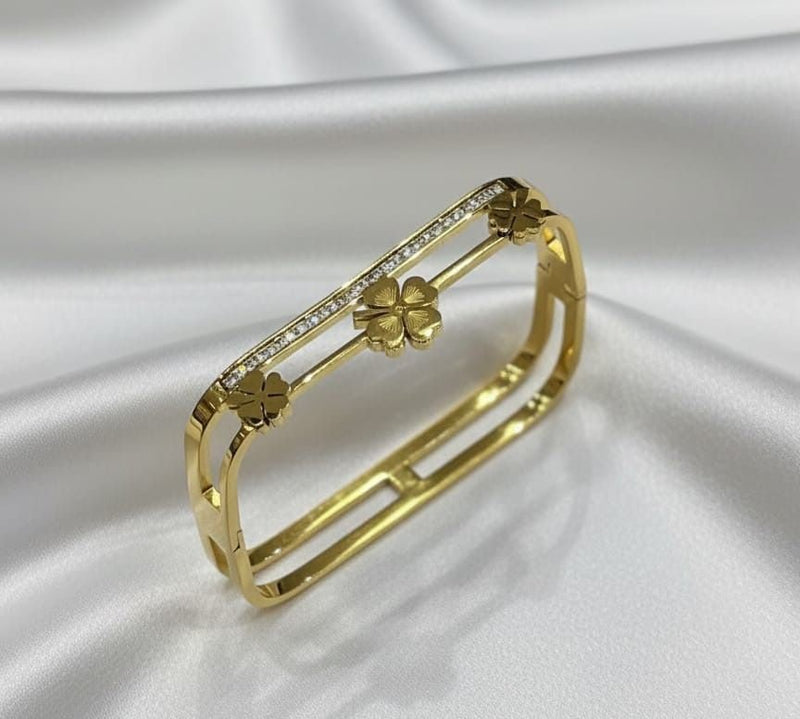 Floral Double-Layer Bangle