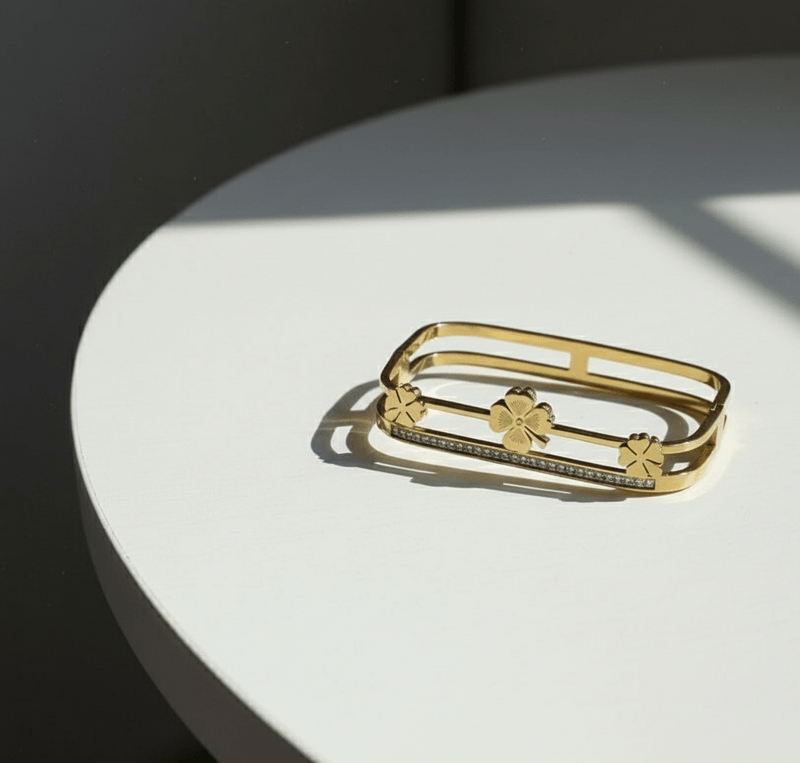 Floral Double-Layer Bangle
