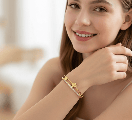 Floral Double-Layer Bangle
