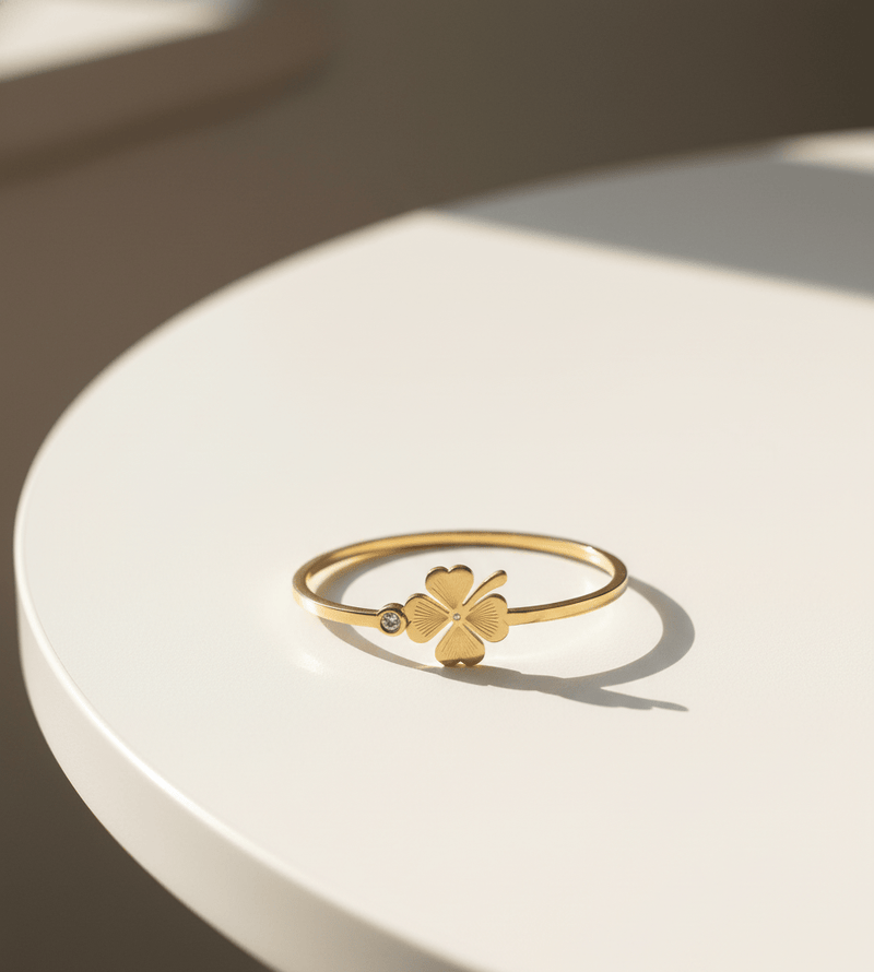 Four-Leaf Clover Charm Bangle