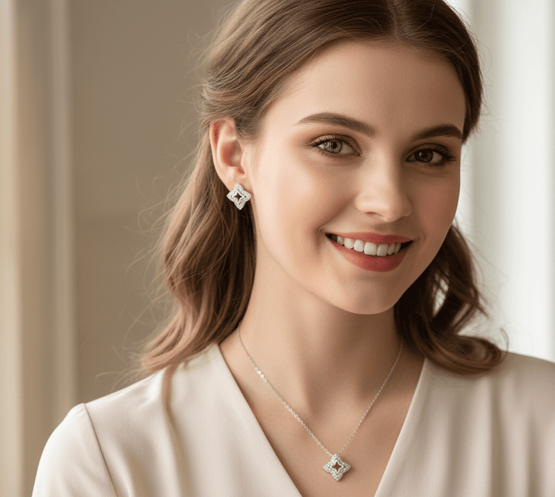 Glam Star Square Jewelry Set