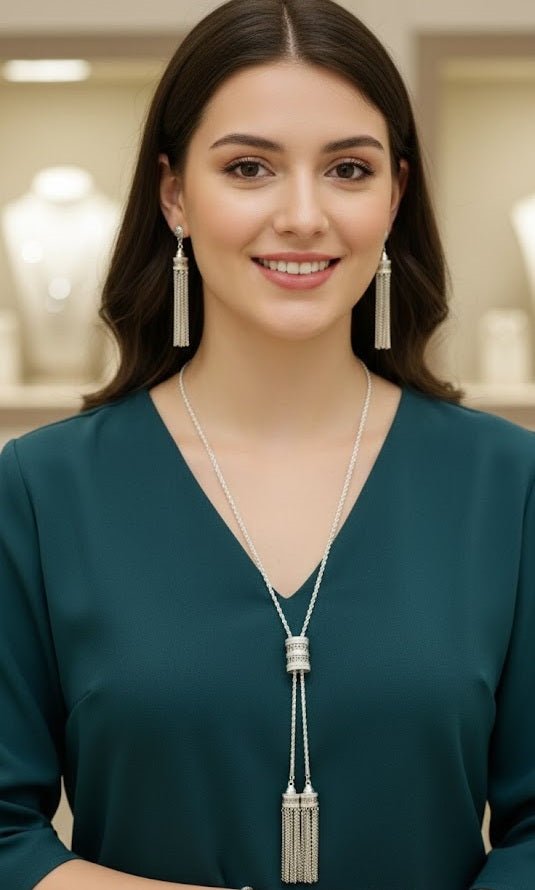 Grace Tassel Necklace Set
