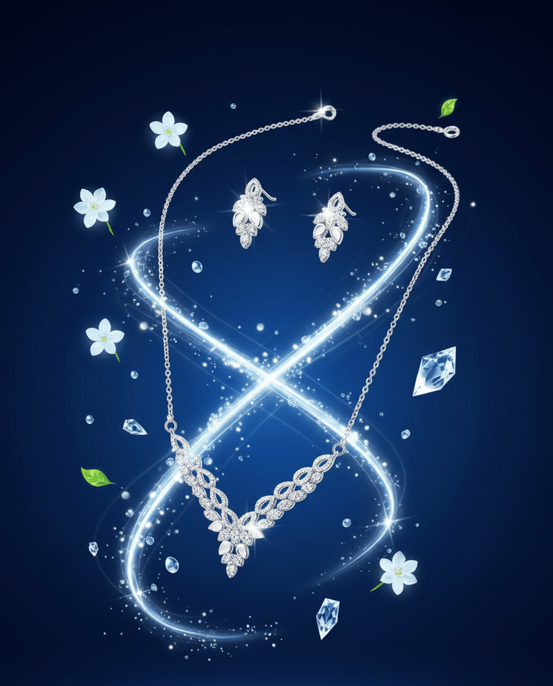Leaf Crystal Jewelry