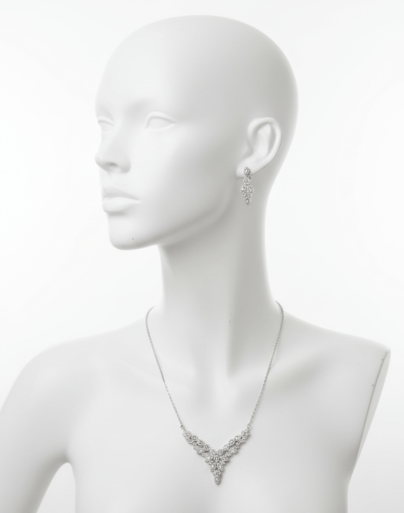 Leaf Crystal Jewelry Set