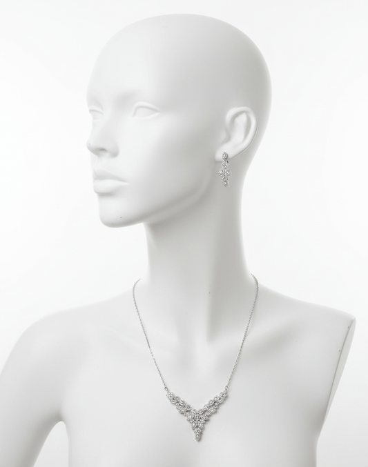 Leaf Crystal Jewelry Set