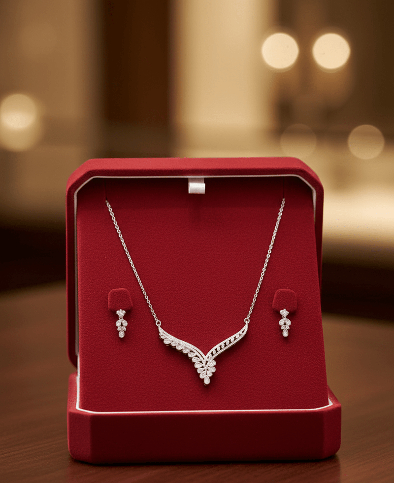 Leaf V-Shape Jewelry Set