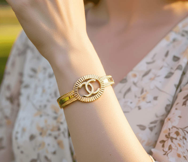 Logo Hinged Bangle
