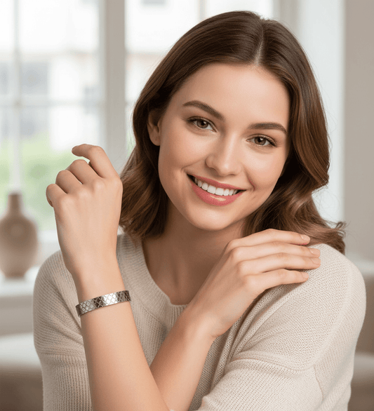 Moroccan Mesh Silver Bangle