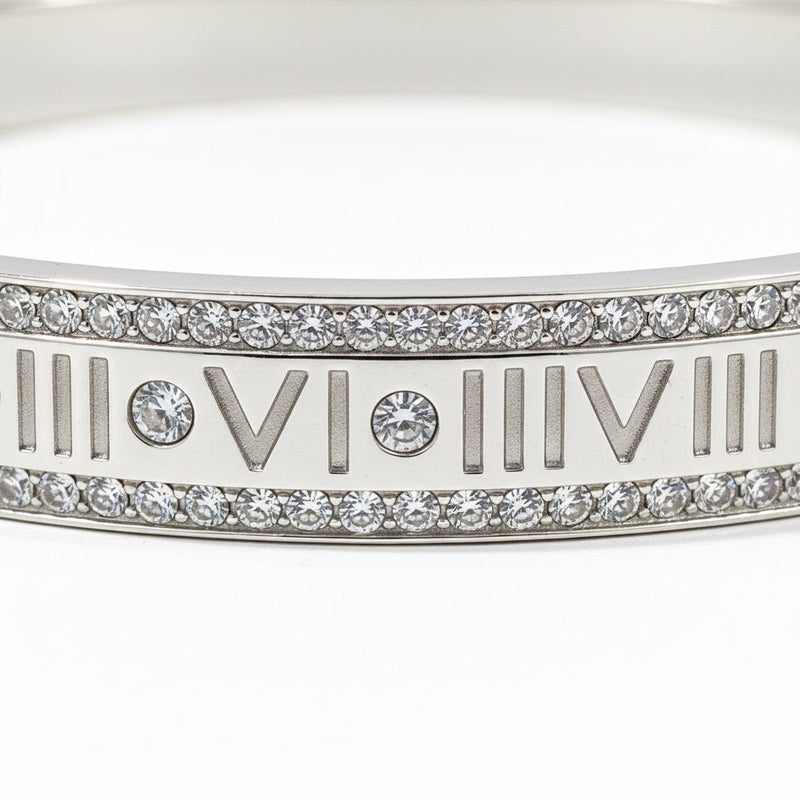 Roman Elegance Silver Bangle