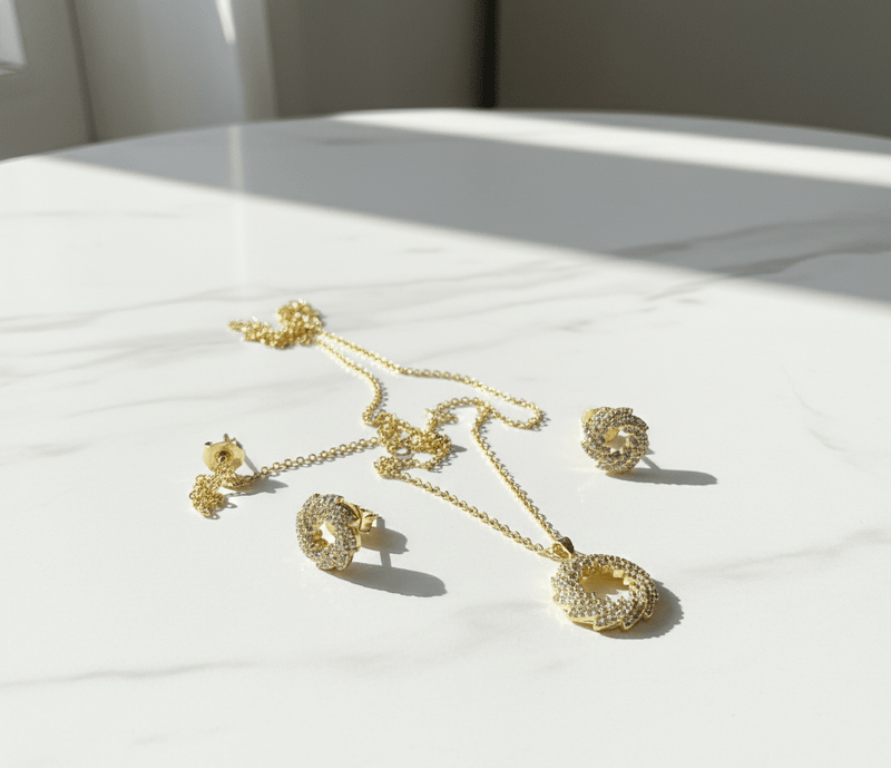 Royal Crown Circle Jewelry Set