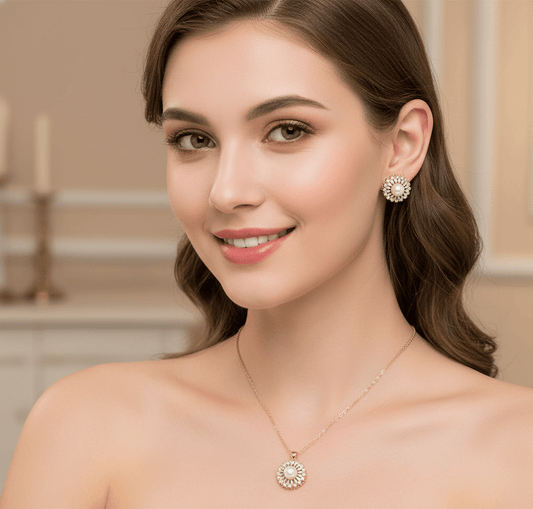Royal Pearl Crown Jewelry Set