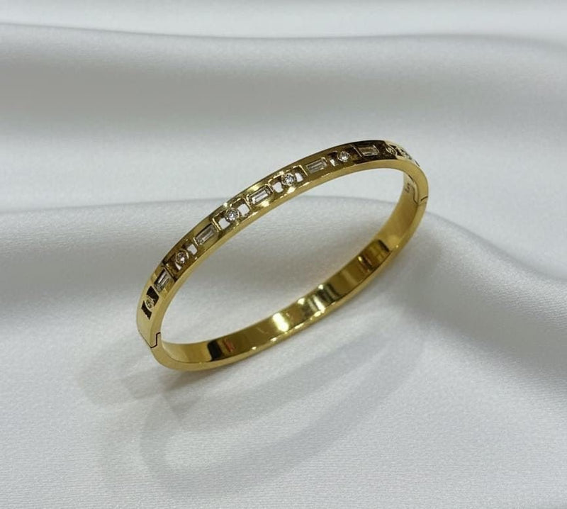 Square Prism Crystal Bangle