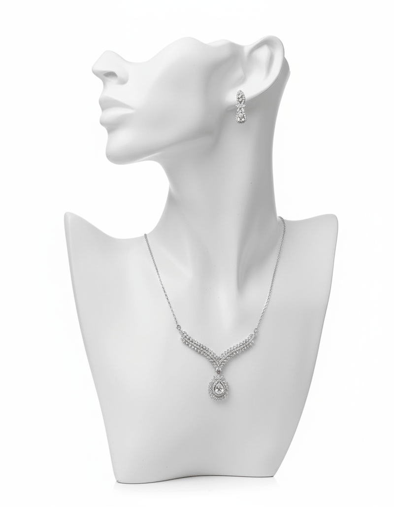 Teardrop Crystal Jewelry Set